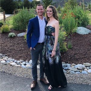 Strapless BCBG gown perfect for weddings